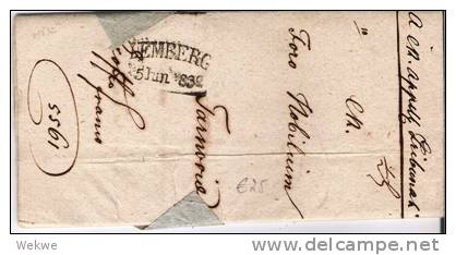 A-V059/- ÖSTERREICH -  Lemberg  5. Jun 1832, (Galizien) - ...-1850 Préphilatélie