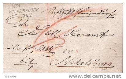 A-V073/- ÖSTERREICH -  Wilfersdorf 1839 - ...-1850 Préphilatélie