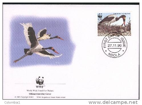 ZAMBIE Lettre WWF De NDOLA Du 27/11/1996 Echassier 2 - Zambia (1965-...)