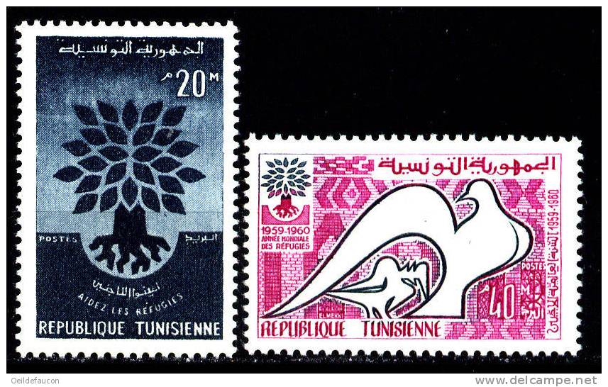 TUNISIE - Yvert - 502/03** - Cote 1.40 € - Rifugiati