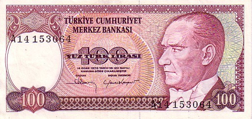 TURQUIE    100 Lira  Non Daté   Pick 194a     ***** QUALITE  XF + ***** - Turkey