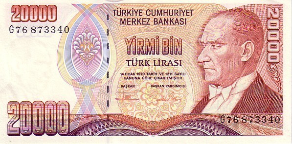 TURQUIE   20 000 Lira  Non Daté (1988)   Pick 201     ***** BILLET  NEUF ***** - Turkey