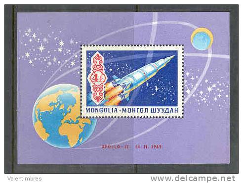 Mongolie ** BF 20 Apollo 12 Saturn 5 - Asien
