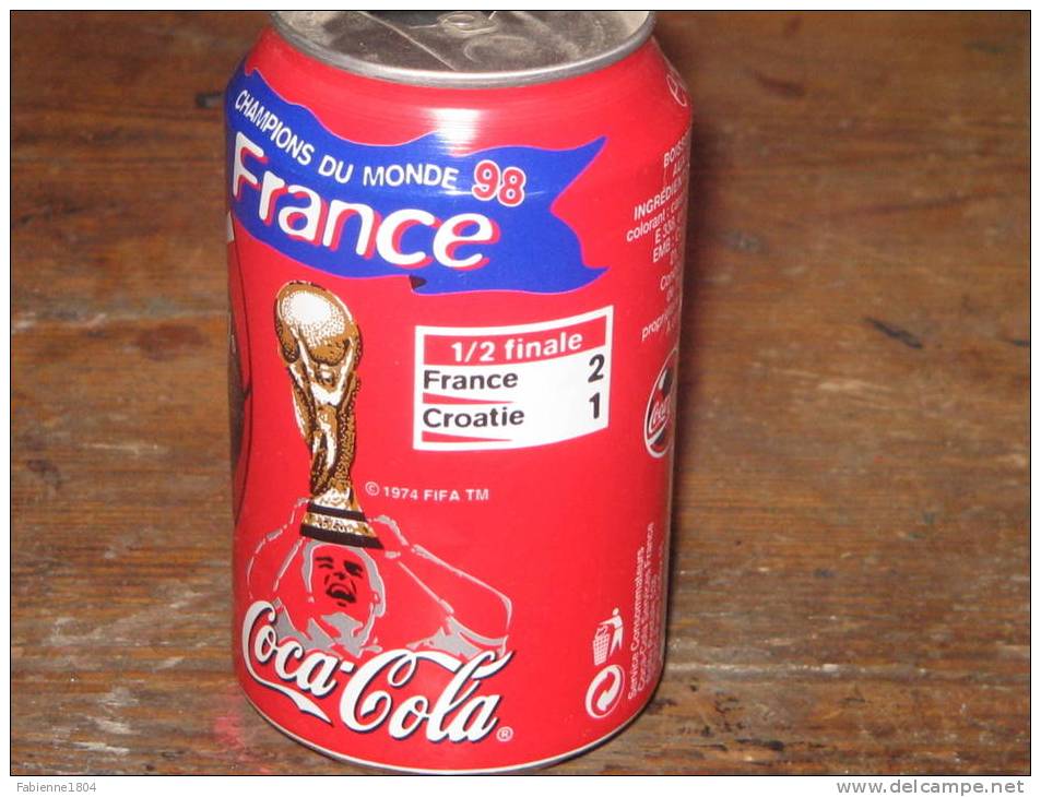 COCA COLA CANNETTE FRANCE 98 1/2 FINALE FRANCE CROATIE N°3 - Dosen