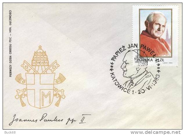 POLOGNE POLEN POLSKA 2681 FDC Premier Jour : 2ème Visite Du Pape Jean-Paul II (20 Juin 1983) - Blocs & Hojas