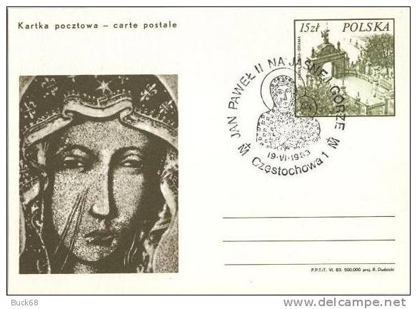 POLOGNE POLEN POLSKA Entier Postal (5) : 2ème Visite Du Pape Jean-Paul II (20 Juin 1983) - Blocchi E Foglietti