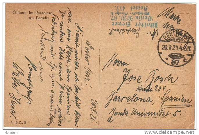 10650. Tarjeta Postal  BERLIN 1921 - Lettres & Documents