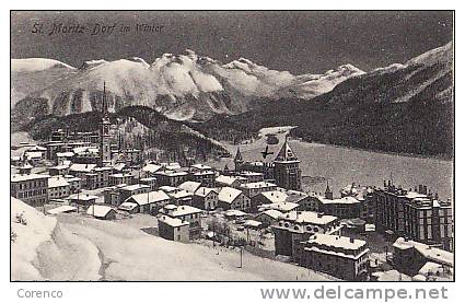 CH   SAINT MORITZ    Dorf Im Winter  Circulée  1910 - St. Moritz