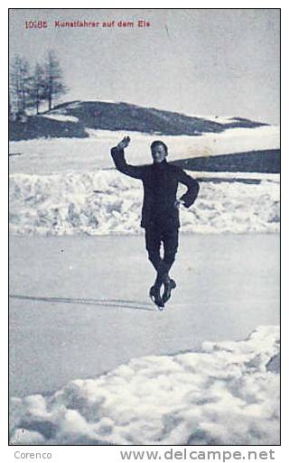 CH   SAINT MORITZ     Kunstfahrer  Auf Dem Eis    Circulée   1910 - Saint-Moritz