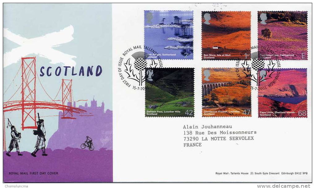 Scotland Ecosse Chardon Pont Bridge Viaduc Collines Hills Cornemuse Celtic Music Musique Celtique - 2001-10 Ediciones Decimales