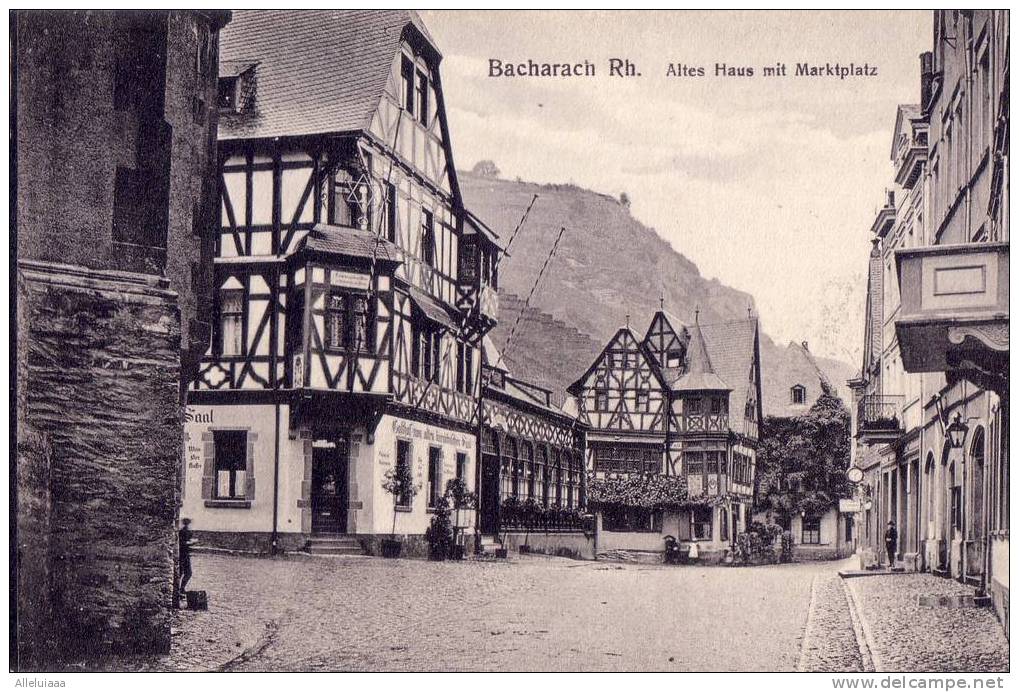 CPA Allemagne - Bacharach Rh. Altes Haus Mit Marktplatz - Animée - Bacharach