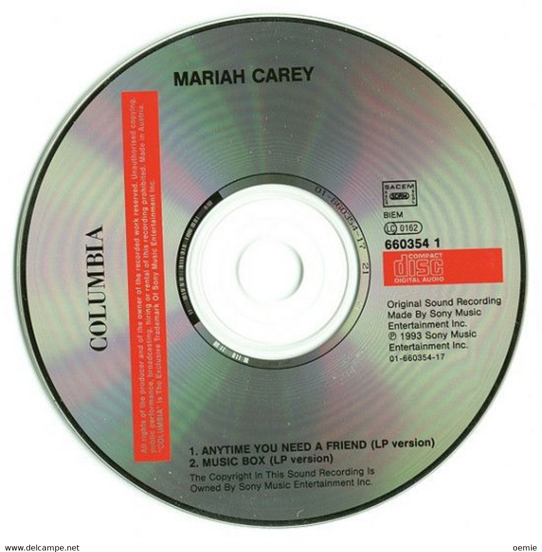 MARIAH  CAREY  °°°  2 TITRES  CD SINGLE   COLLECTION - Autres - Musique Anglaise