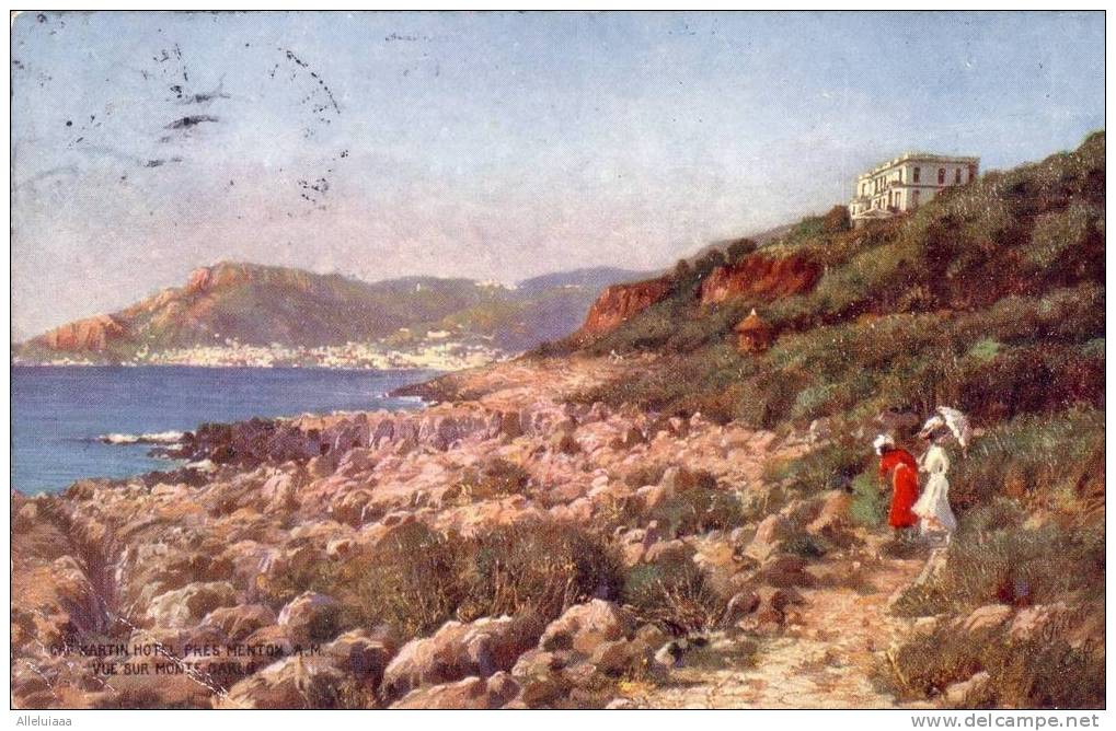 CPA - Illustration R.Tuck Oilette Série : Cap-Martin Hôtel Près De Menton -  Collection Ville De France Couleur - Tuck, Raphael