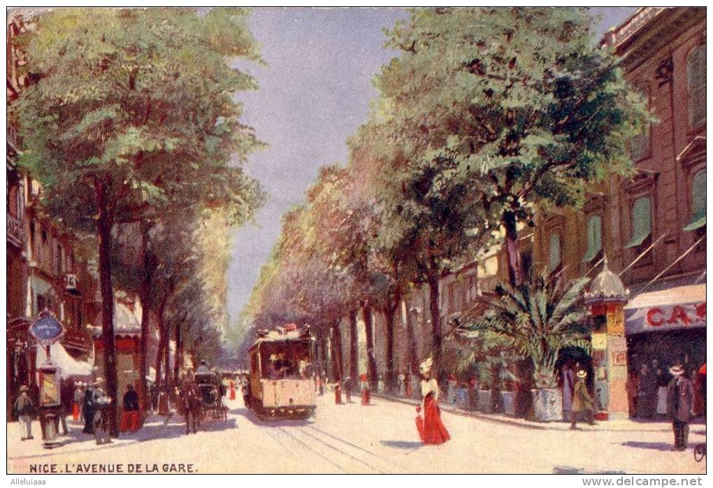 CPA - Illustration R.Tuck Oilette Série : NICE Avenue De La Gare -  Collection Ville De France Couleur - Tuck, Raphael