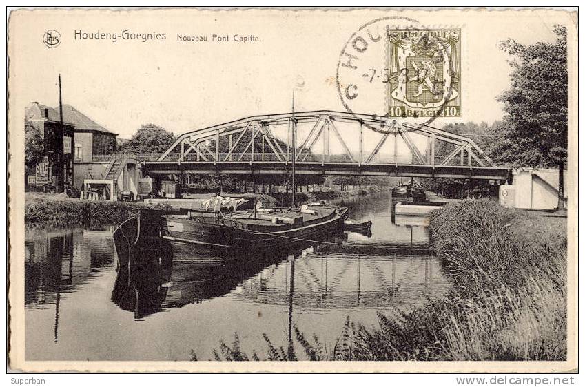 HOUDENG-GOEGNIES - NOUVEAU PONT CAPITTE - CARTE VOYAGÉE En 1949 - T.C.V. (z-940) - La Louvière