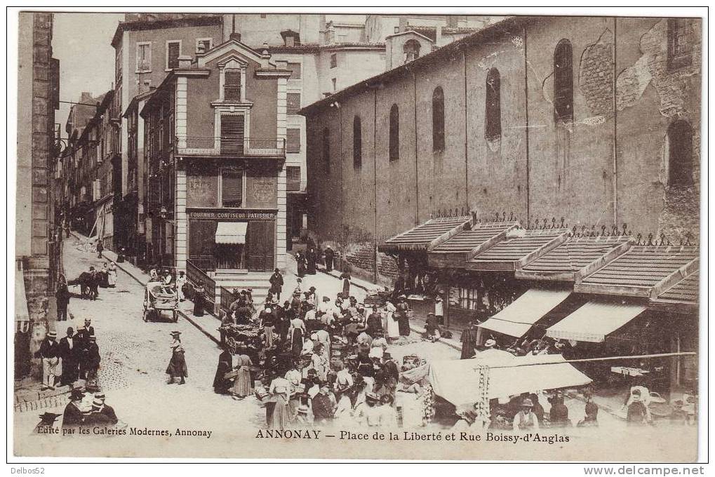 ANNONAY - Place De La Liberte Et Rue Boissy D'Anglas - Annonay