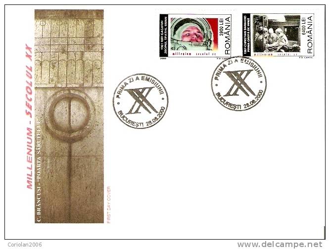 Romania 2000 FDC/ Milenium XX Century (II)/ Set X 2 Fdc - Astronomie