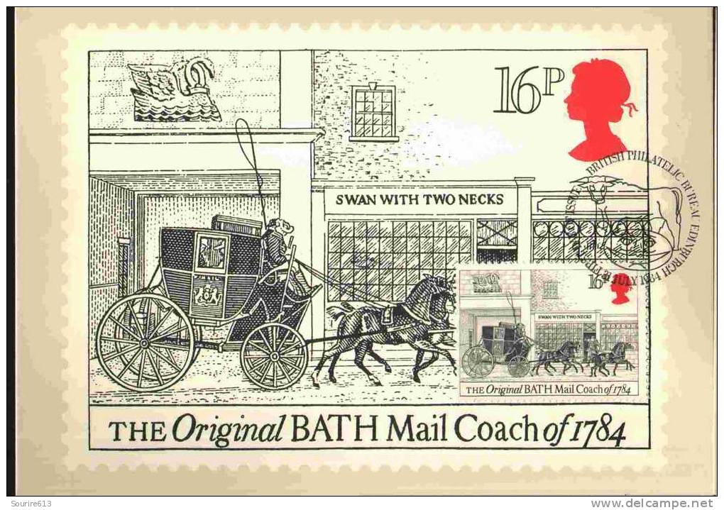 CPJ Gb 1984 Diligence Postale Bath-Bristol-London Mail Coach - Diligences
