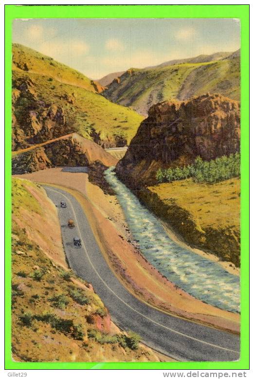 DENVER, CO - NEW HIGHWAY BEAR CREEK CANON - DENVER MOUNTAIN PARKS - SANBORN SOUVENIR CO - - Denver