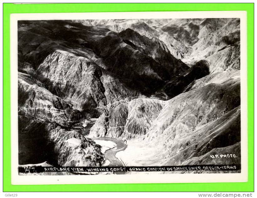 IDAHO - AIRPLANE VIEW OF SNAKE RIVER CANYON - V.P. PHOTO - - Autres & Non Classés