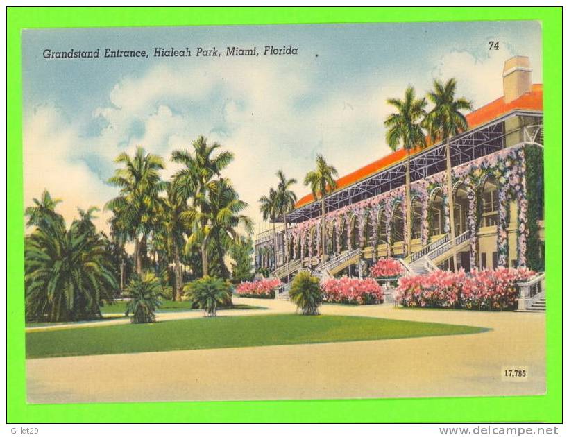 MIAMI, FL  - GRANDSTAND ENTRANCE HIALEAH PARK - NOVELTI-CRAFT CO - - Miami