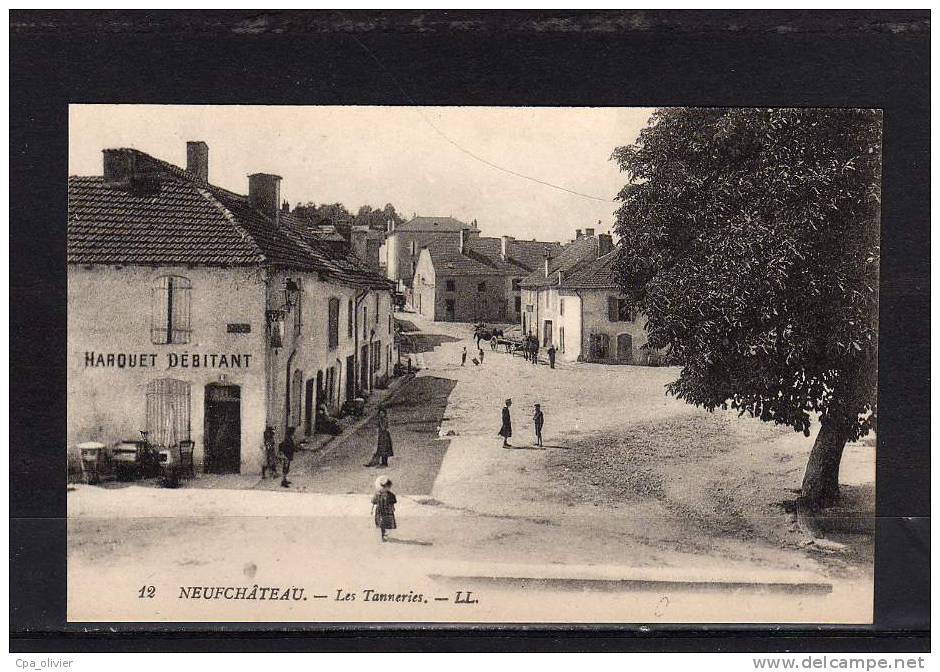 88 NEUFCHATEAU Quartier Des Tanneries, Animée, Harquet Débitant, Ed LL 12, 191? - Neufchateau