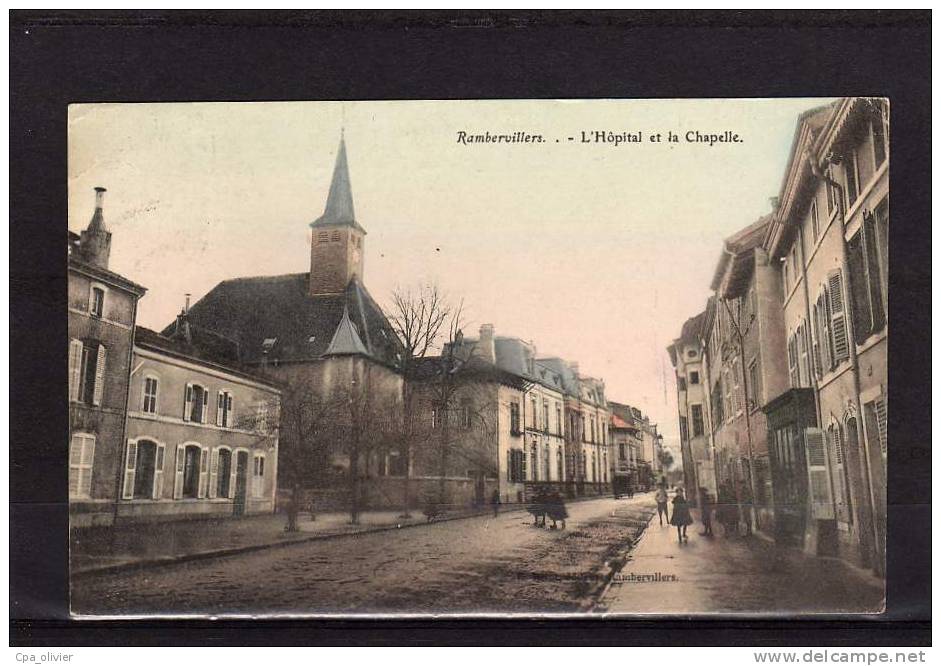 88 RAMBERVILLERS Hopital, Chapelle, Animée, Colorisée, Ed Rivot, 1907 - Rambervillers