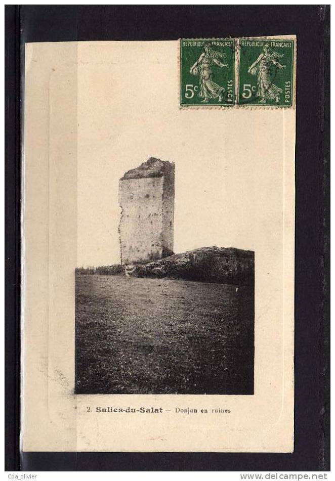 31 SALIES DU SALAT Chateau, Donjon, Ruines, Ed Cazeneuve 2, 1918 - Salies-du-Salat