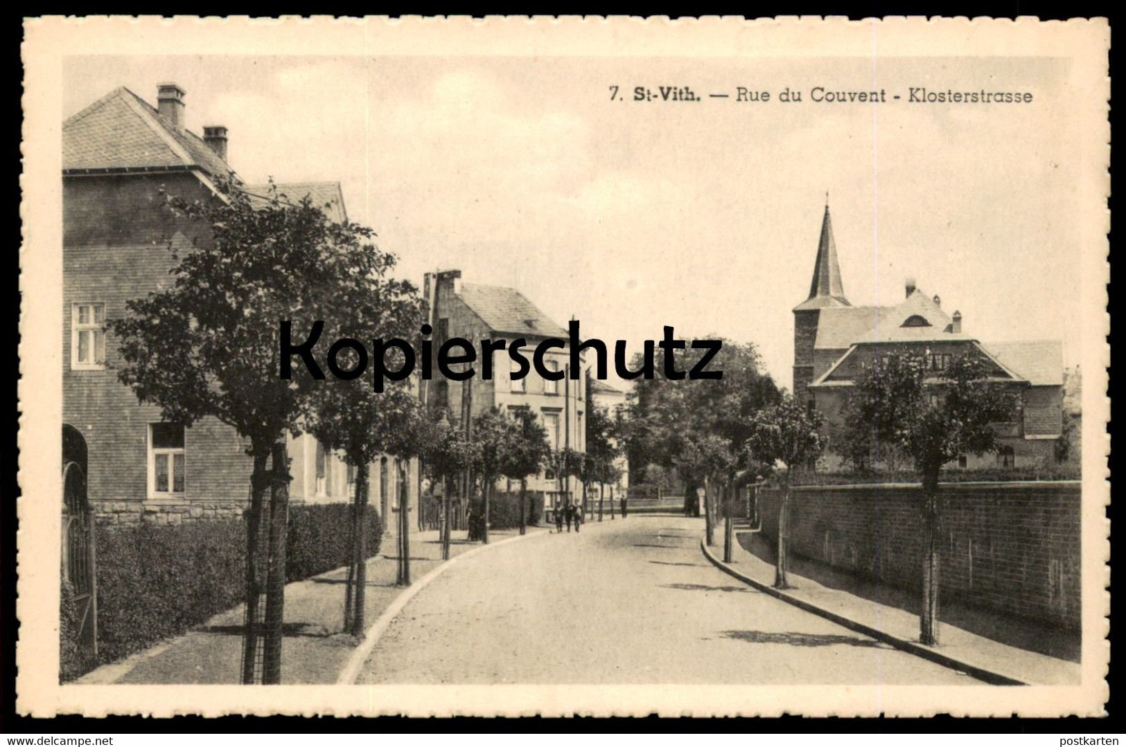 ALTE POSTKARTE ST. VITH Rue Du Couvent Klosterstrasse St-Vith AK Ansichtskarte Cpa Postcard - Sankt Vith