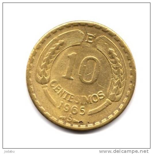 10 Centesimos 1965 Chilie - Chile