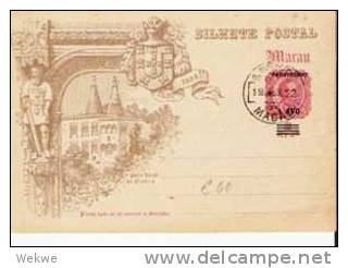 Ch-AP025a/- MACAO -  Carlos I, Mit Aufdruck Provisorio 1 Avo (Asher P 9) 1902 - Briefe U. Dokumente