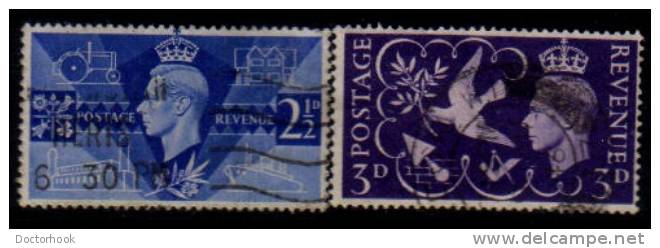 GREAT BRITAIN   Scott: # 264-5  F-VF USED - Usati