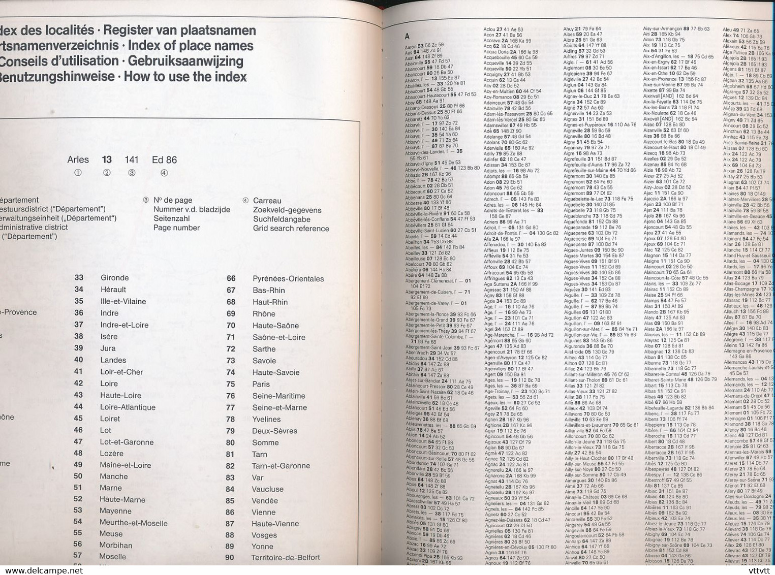 EURO-ATLAS FRANCE - BENELUX (Belgique, Hollande, Luxembourg) 1991-1992, Echelle 1:300.000 - Cartes/Atlas