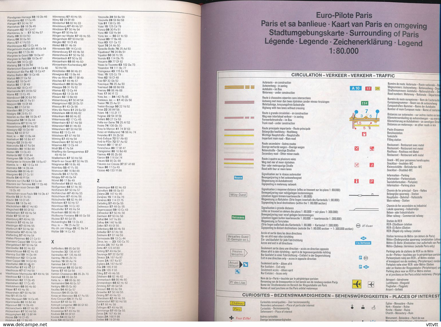 EURO-ATLAS FRANCE - BENELUX (Belgique, Hollande, Luxembourg) 1991-1992, Echelle 1:300.000 - Kaarten & Atlas