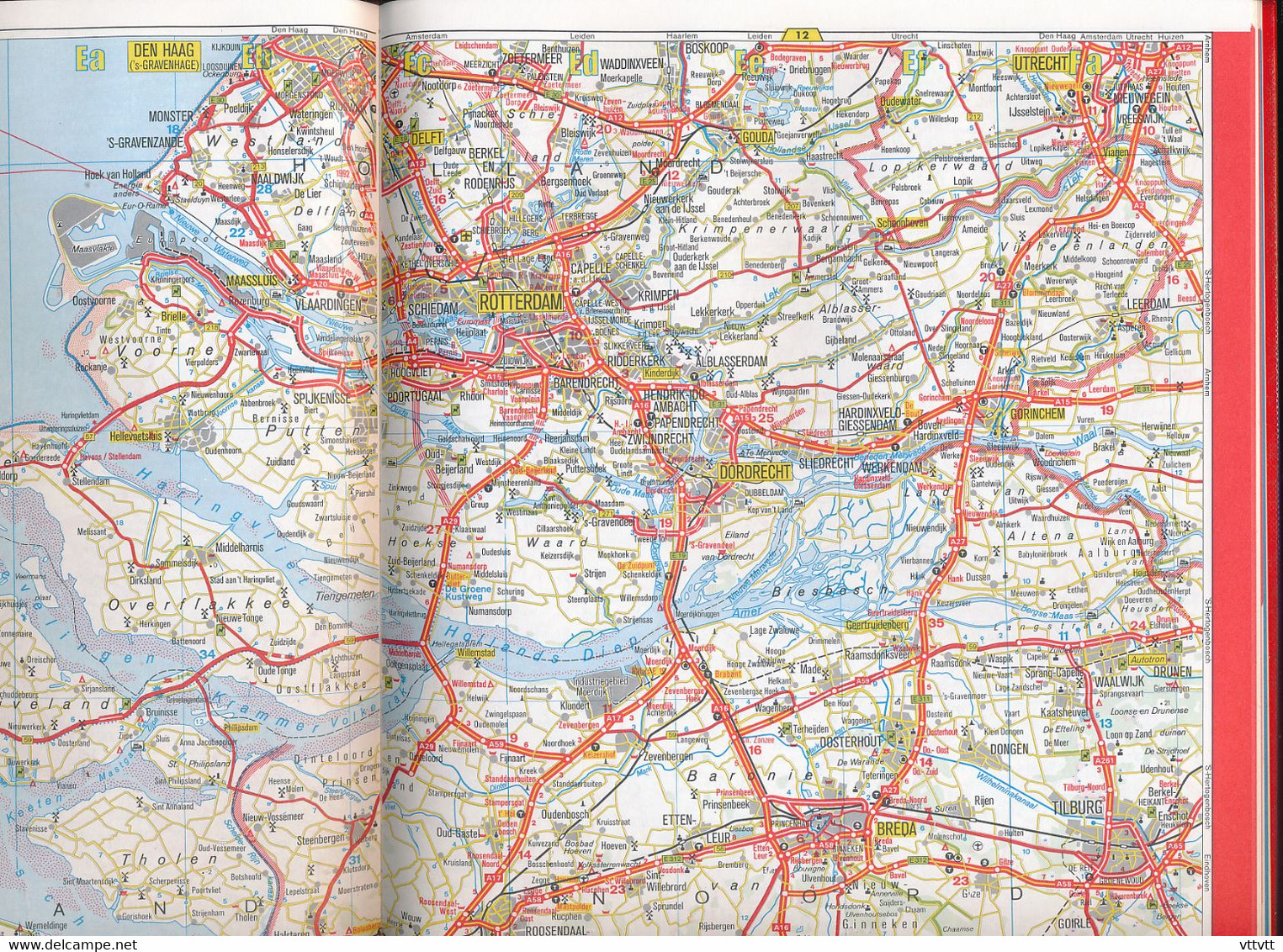 EURO-ATLAS FRANCE - BENELUX (Belgique, Hollande, Luxembourg) 1991-1992, Echelle 1:300.000