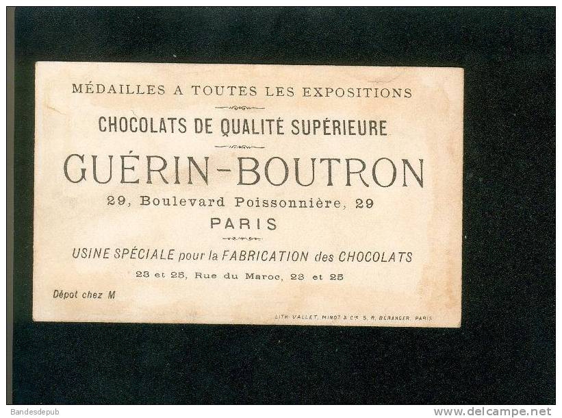 Guérin Boutron  Chromo Dorée Enfant Bébé " Faites Risette à Monsieur " - Guerin Boutron