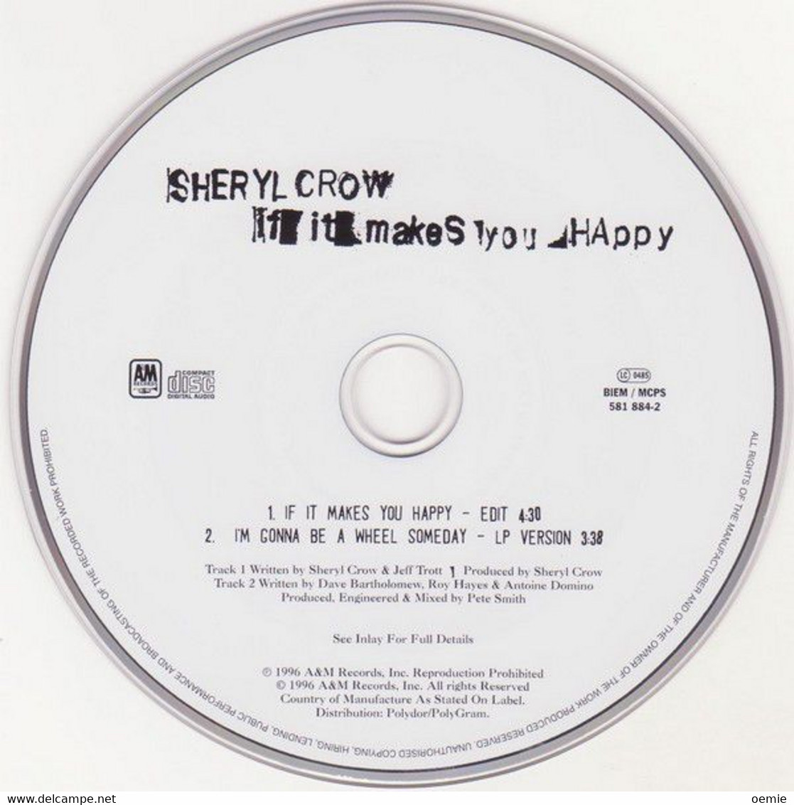 SHERYL  CROW   /  IF IT MAKES YOU HAPPY   CD SINGLE   COLLECTION - Autres - Musique Anglaise