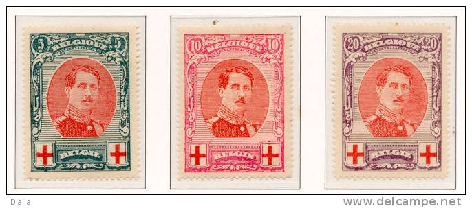 °1915 CROIX ROUGE 132/134 * MH, Cote € 100.00 - 1914-1915 Croix-Rouge