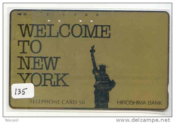 Telecarte Statue Of Liberty (135) Statue De La Liberte - Twins Towers - New York USA -  Phonecard - Paysages