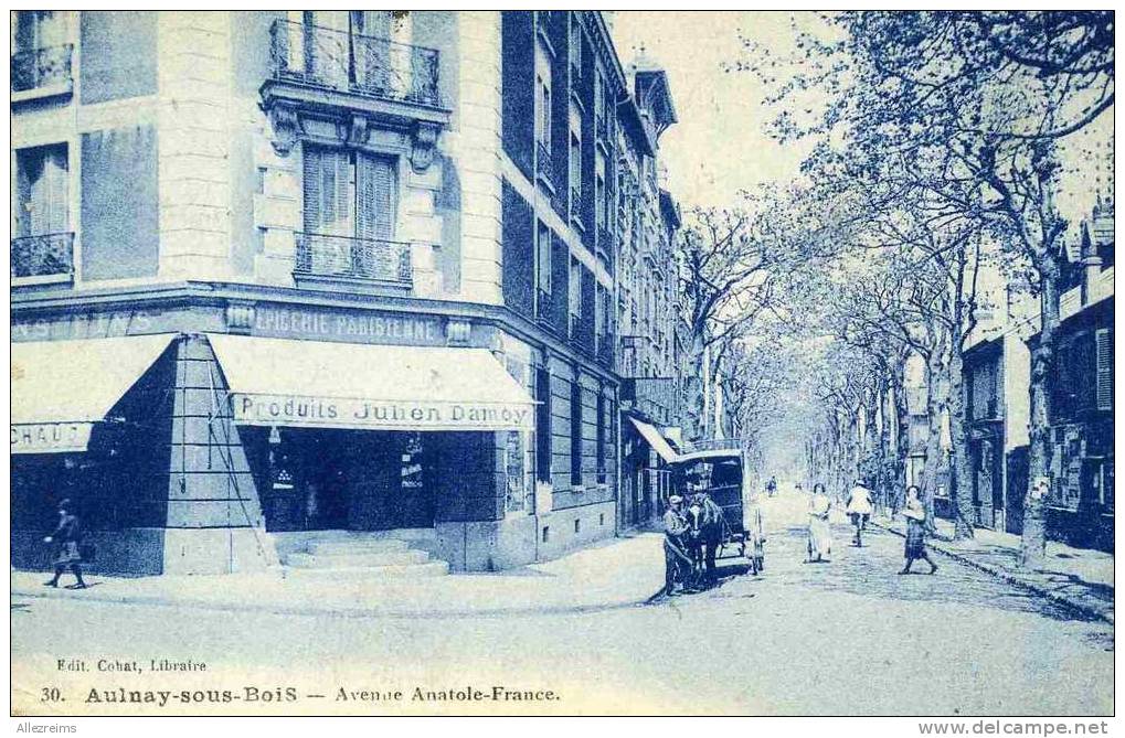 CPA 93 : AULNAY SOUS BOIS   Avenue Animée Avec Attelage   A VOIR !! - Aulnay Sous Bois