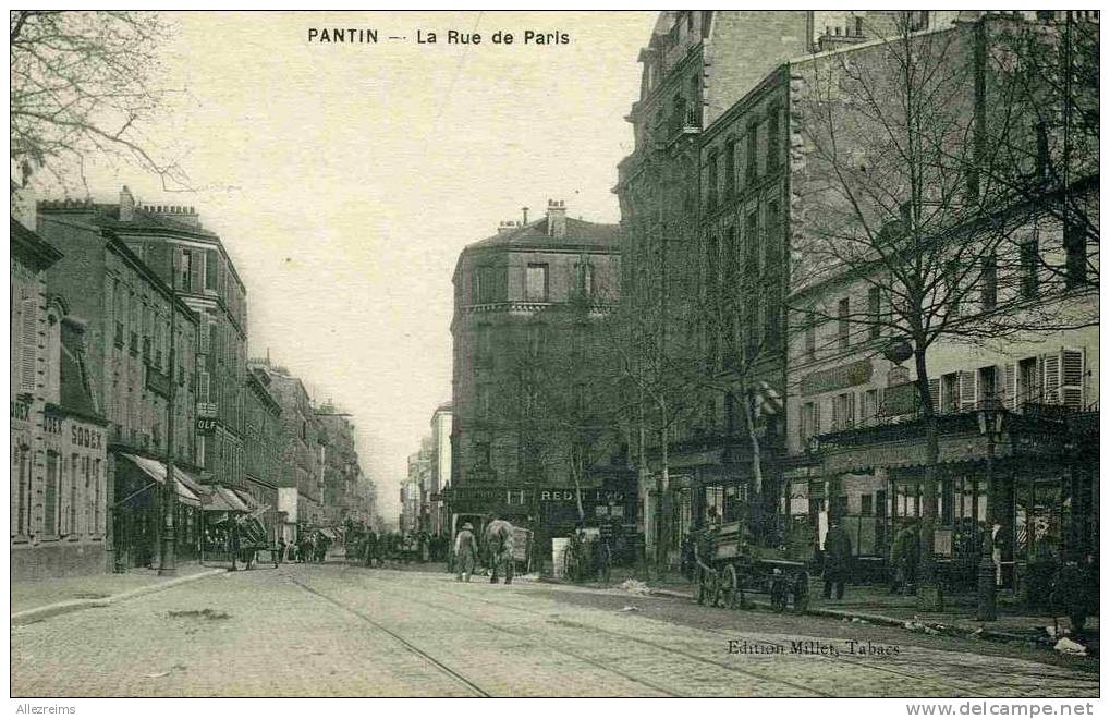 CPA 93 : PANTIN Rue De Paris  Animée A VOIR  !! - Pantin