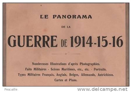 PANORAMA DE LA GUERRE DE 1914-15-16 - N°9 - MITRAILLEUSE FRANCAISE - AMIENS - BOMBARDEMENT AERIEN - ARTILLERIE DE SIEGE - Informaciones Generales
