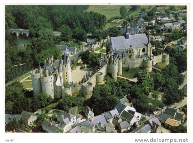 49 Maine Et Loire Montreuil-Bellay  Vue Aérienne Du Château Et De La Ville  Cadre Boisé Très Belle Carte Neuve GlacéeTBE - Montreuil Bellay