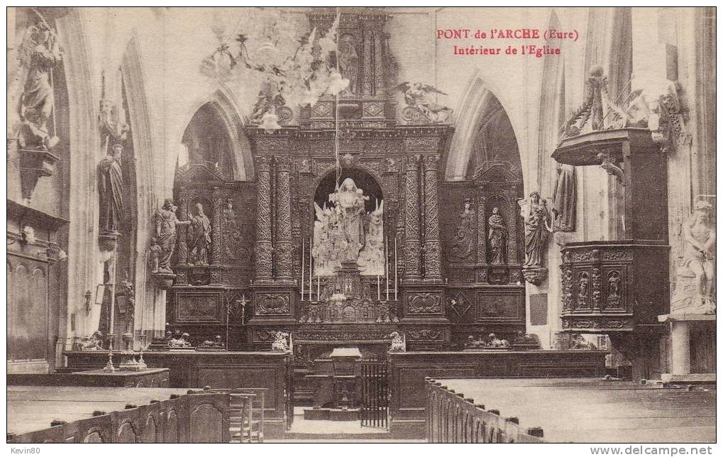 27 PONT DE L'ARCHE Intérieur De L'Eglise - Pont-de-l'Arche