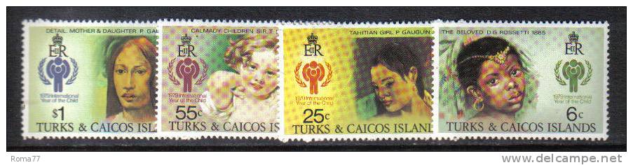 PD413 - TURKS & CAICOS , Anno Del Fanciullo Serie 436/39 + BF  *** - Turks And Caicos