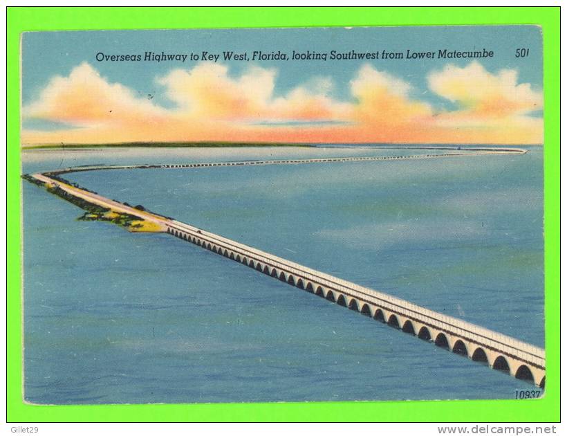 KEY WEST, FL - OVERSEAS HIGHWAY TO KEY WEST, LOOKING SOUTHWEST FROM LOWER MATECUMBE -- - Key West & The Keys