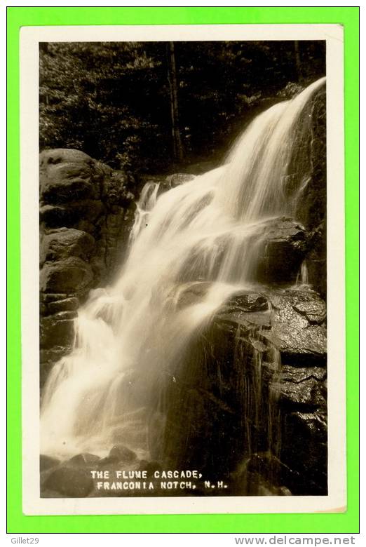 FRANCONIA NOTCH, NH - THE FLUME CASCADE - PUTNAM PHOTO - TRAVEL IN 1930 - - Autres & Non Classés