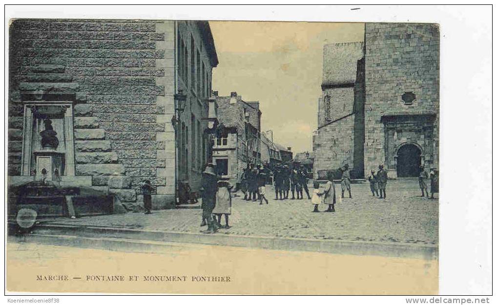 MARCHE - FONTAINE ET MONUMENT PONTHIER - Marche-en-Famenne