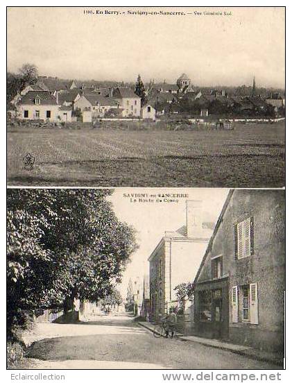 Savigny En Sancerre... Lot De 2 Cp..Vues Diverses - Autres & Non Classés