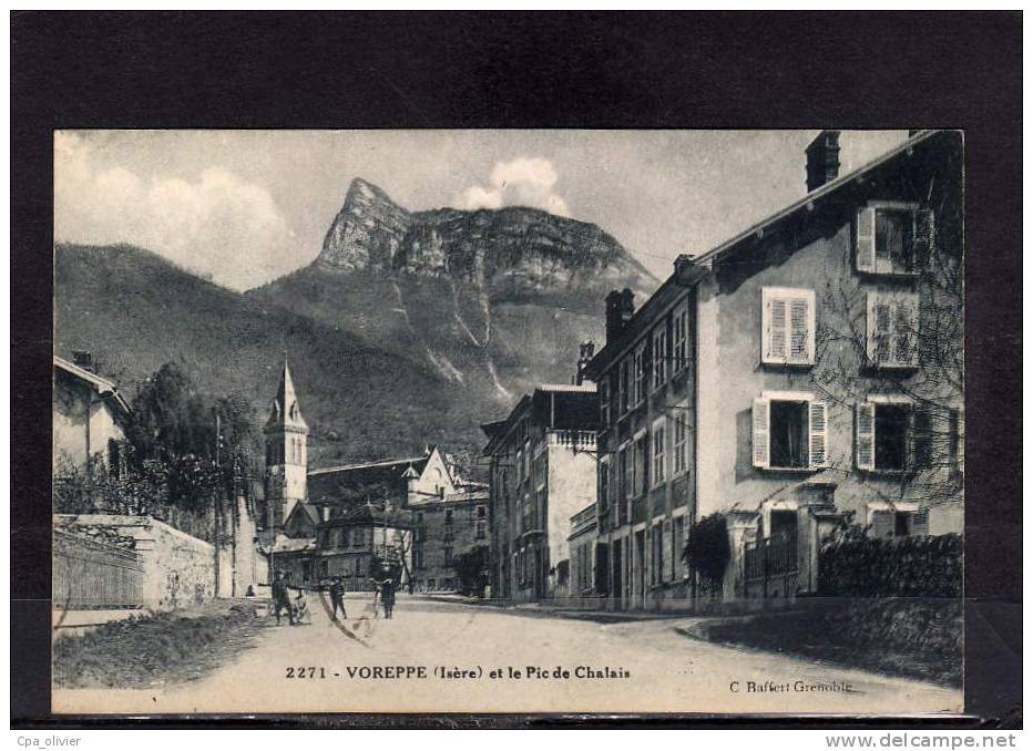 38 VOREPPE Vue Intérieure Du Village, Pic Du Chalais, Animée, Cachet Ambulant Grenoble Lyon, Ed Baffert 2271, 1930 - Voreppe